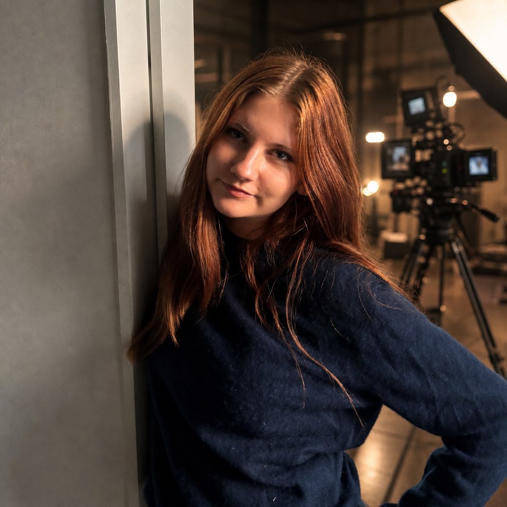 Chloé Glaenzer photographing at the Frances Lehman Loeb Art Center
